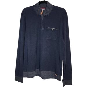 Ted Baker 1/4 Zip Pullover Sweatshirt Size 7 Large XL Modal Blend